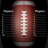 Dark Background of American Football ball Vector Illustration N4