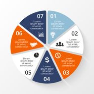 Vector circle infographic Template for cycle diagram graph presentation and N53