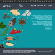 Herbs and spices web banner