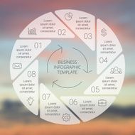 Circle line infographic Template for cycle diagram graph presentation and N27