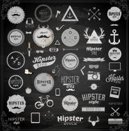Hipster labels set N3