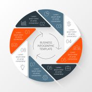Vector circle infographic Template for cycle diagram graph presentation and N54