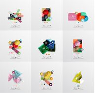 Set of paper graphic layouts N66