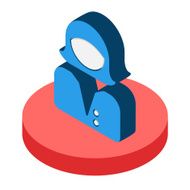 Female Isometric Vector Icon