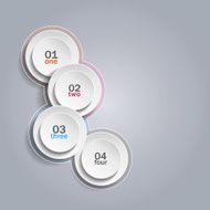 Infographic background with circles - four steps N2