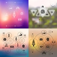 medicine infographic with unfocused background N116