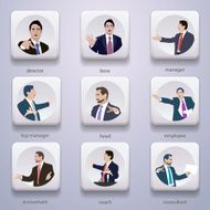 Set of professional image avatars professions