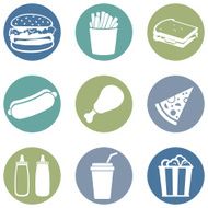 Vector Set of Fast Food Icons N20