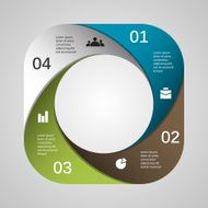 Modern vector info graphic for business project N286