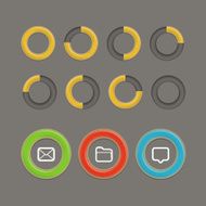 Different circle charts infographic elements