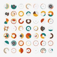 Infographic Elements Pie chart set icon N30