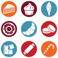 Vector Set of Dessert Icons N17