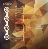 Vector abstract background with triangles and infographics elements