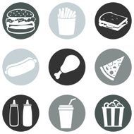 Vector Set of Fast Food Icons N21