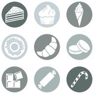 Vector Set of Dessert Icons N18