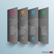 Abstract 3D paper Infographic N85