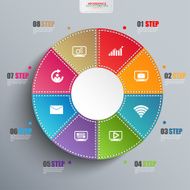 Abstract 3D paper Infographic N86