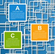 Abstract 3D business options infographics template N13