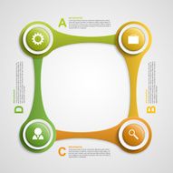 Abstract infographic in the form of metabolic Design elements N22