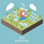 GPS isometric Isometric town map