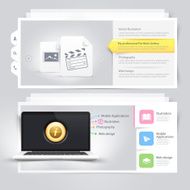 Website design elements Vcart Portfolio template