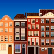 Street of abstract old houses N2