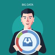 Flat character of big data concept illustrations N2