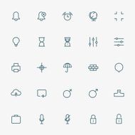 25 web line icons N3