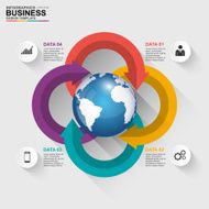 Abstract 3D digital business Infographic N36
