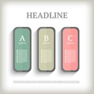 Infographics design template Business concept with 3 options N25