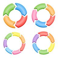 Color Circle Arrows Set For Infographics N2