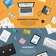 Business planning and investment concept