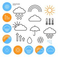 Weather Icon Set Outline