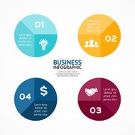 Vector circle infographic Template for cycle diagram graph presentation and N55