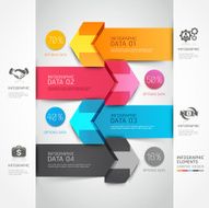 3d step arrow staircase diagram business