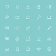 25 web minimal line icons N2