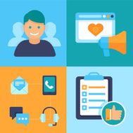 Vector flat customer experience concepts N4