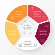 Vector circle lines infographic Template for cycle diagram graph presentation N4