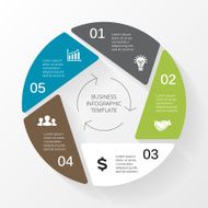 Vector circle infographic Template for cycle diagram graph presentation and N56