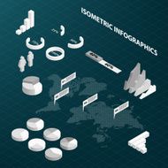 Abstract Isometric Business Infographics