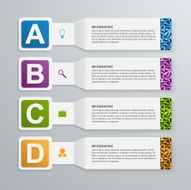 abstract 3d paper infographic elements N2