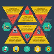 Modern industrial flat infographic background N16