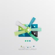 Modern abstract geometric info banner N394