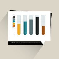 Sample chart graph Infographics data visualisation Flask design concept