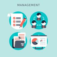 flat design concept of business management N3