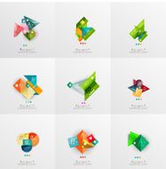 Set of paper graphic layouts N67