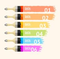 Vector business brush infographics Flat N2