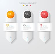 modern vector abstract 3d lable infographic elements