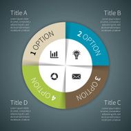 Modern vector info graphic for business project N287