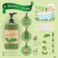 Shower cream vector illustration